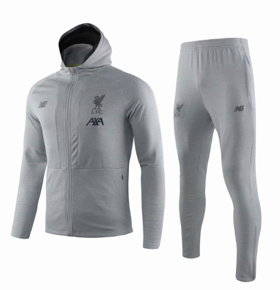 19-20 Liverpool Light Grey Hoodie Jacket and Pants